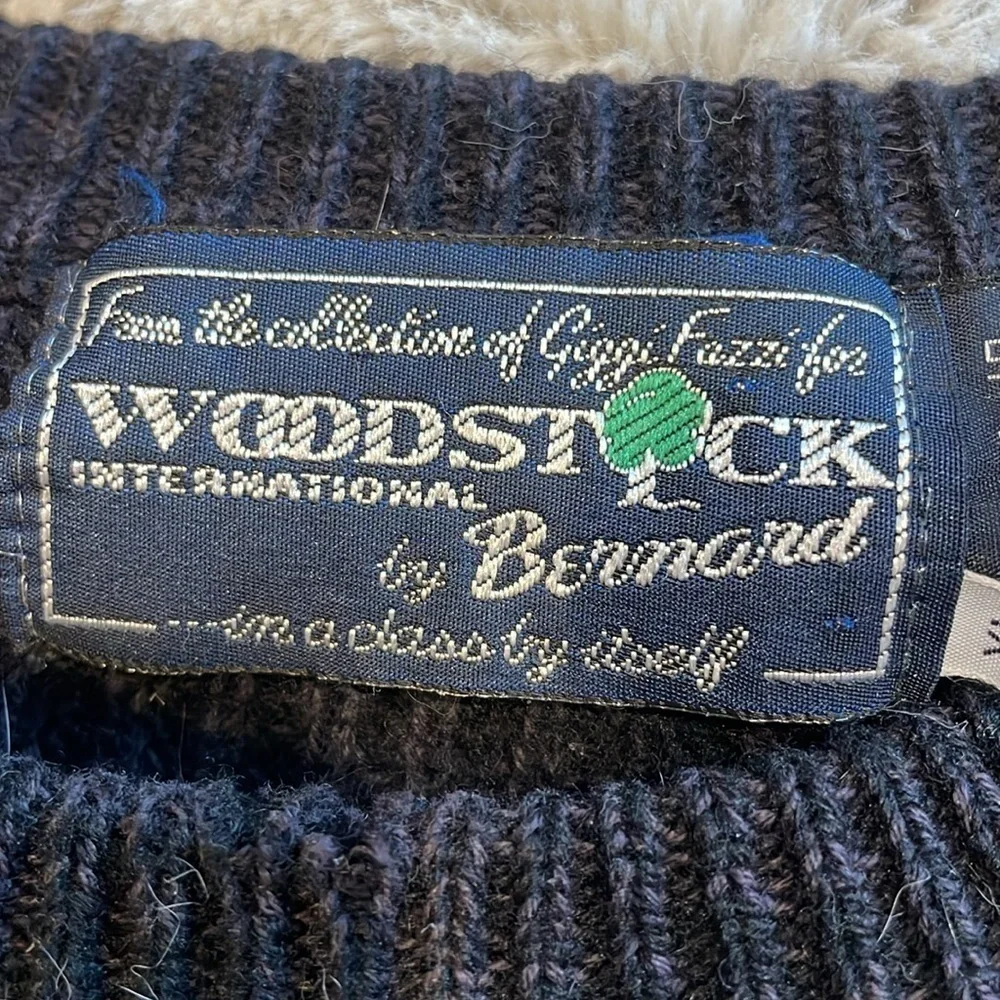 Woodstock by Bernard Vintage Wool Blend Rib Knit Sweater